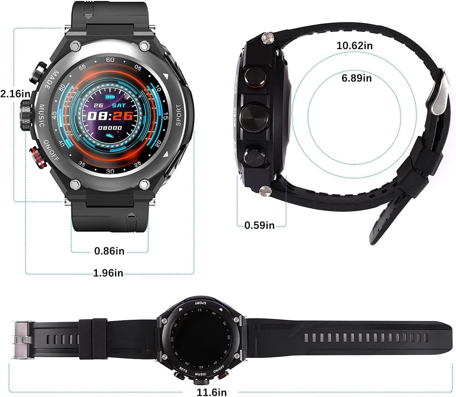 2 in 1 Smart Watch with Earbuds Fitness Tracker Blood Oxygen Heart Rate Monitor Sleep Monitor HD Touch Screen Compatible with iPhone Samsung Android Phones T92 (Black) 2 in 1 Smart Watch with Earbuds Fitness Tracker Blood Oxygen Heart Rate Monitor Sleep Monitor HD Touch Screen Compatible with iPhone Samsung Android Phones T92 (Black)